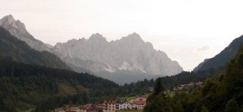 Solnedgang i Dolomittene