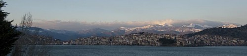 Kastoria ved solnedgang