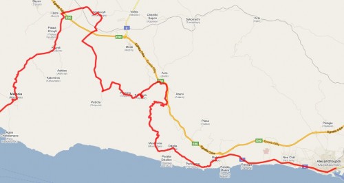 Kartet i henhold til Google Maps