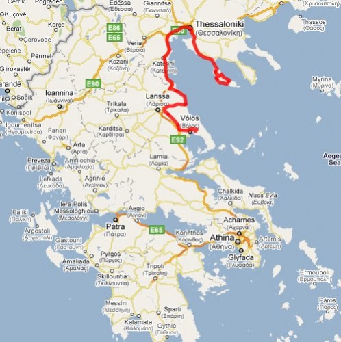 458 km langs kysten