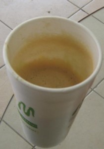 "Kaffe".  Sukk!